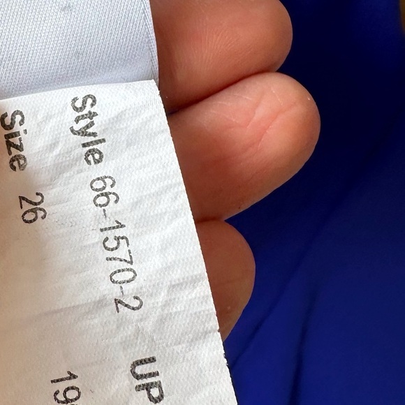 Swimsuits for All Blue V-Neck Ruched Skirted Swimsuit Blue - Picture 11 of 13